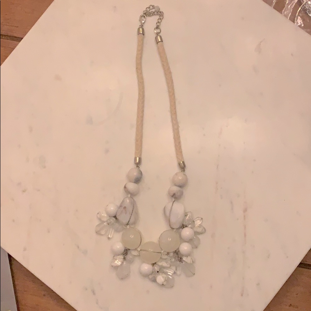 Anthropologie stone and rope necklace